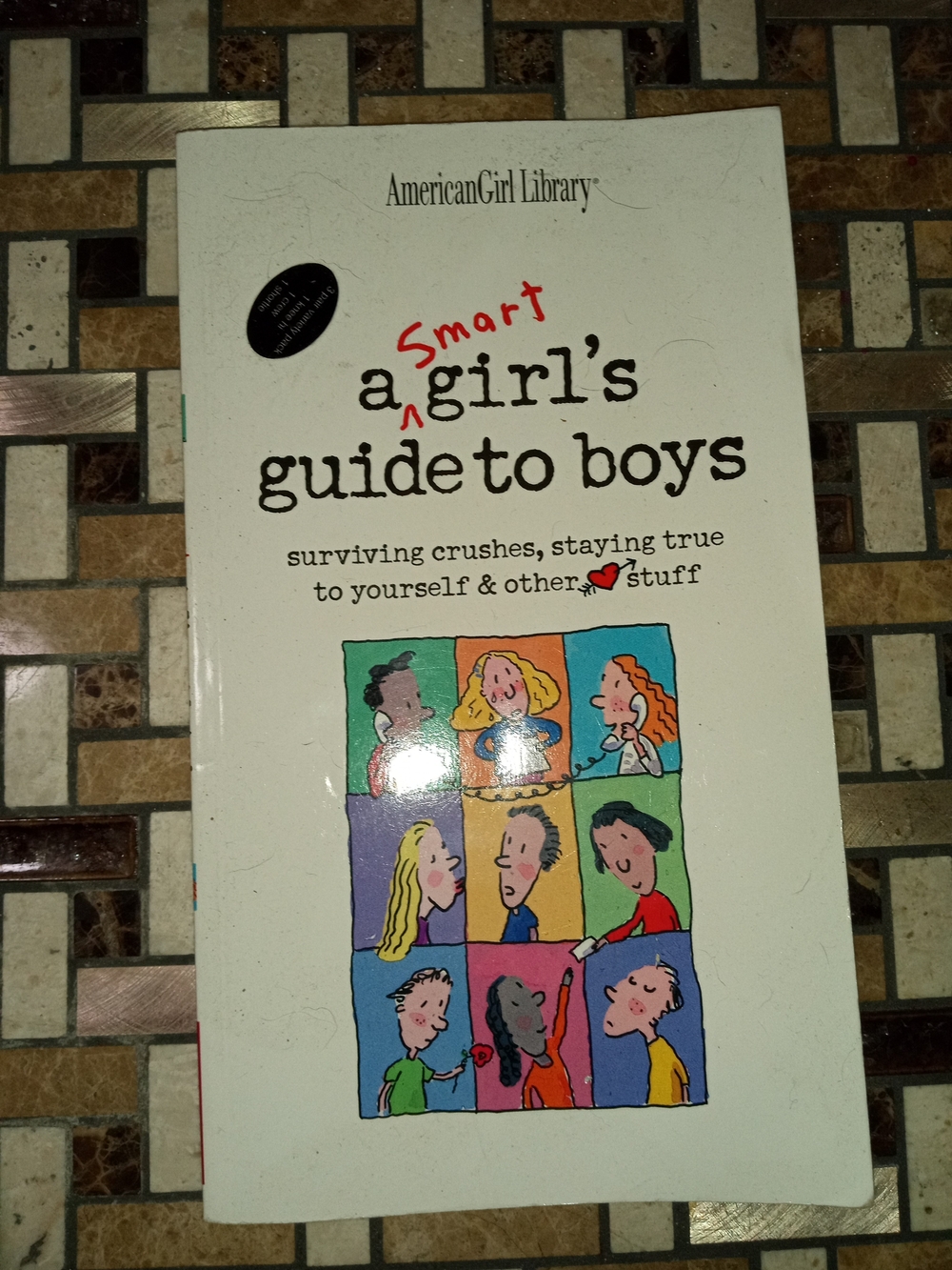 American Girl White Cover with Multicolor Cartoon Panel